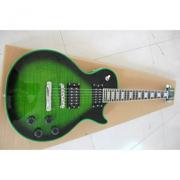 Custom Shop Green Flame Maple Top Electric Guitar #4 image