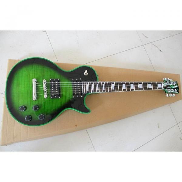 Custom Shop Green Flame Maple Top Electric Guitar #5 image