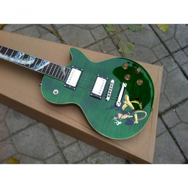 Custom Shop Green Abalone Snakepit Slash  Inlay Fretboard Electric Guitar #3 image