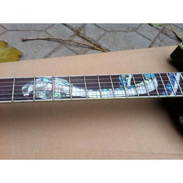 Custom Shop Green Abalone Snakepit Slash  Inlay Fretboard Electric Guitar #4 image
