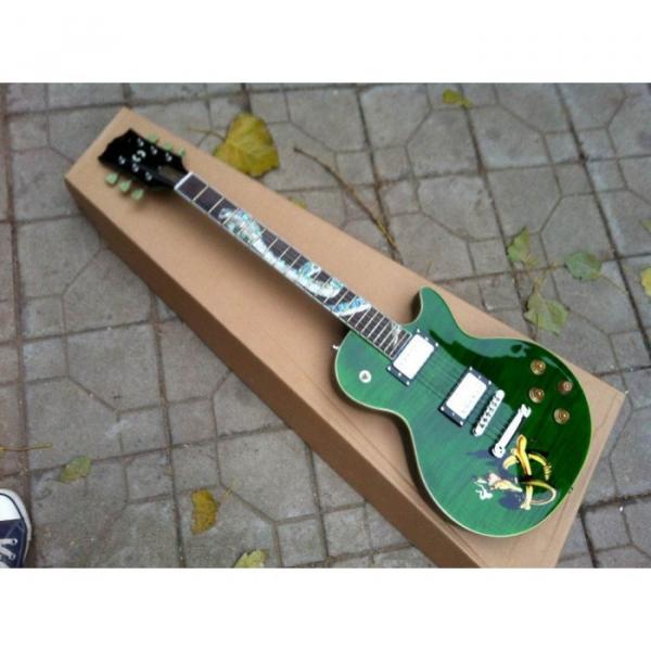 Custom Shop Green Abalone Snakepit Slash  Inlay Fretboard Electric Guitar #5 image