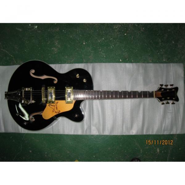 Custom Shop Gretsch Falcon Black Electric Guitar #2 image
