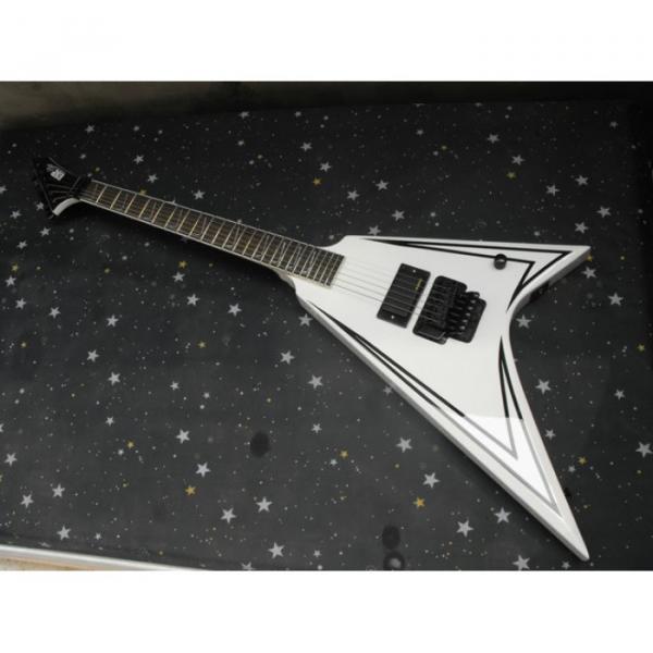 Custom Shop ESP White Stripe Black Guitar #1 image