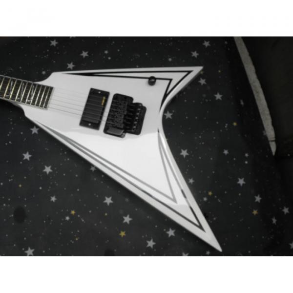 Custom Shop ESP White Stripe Black Guitar #3 image