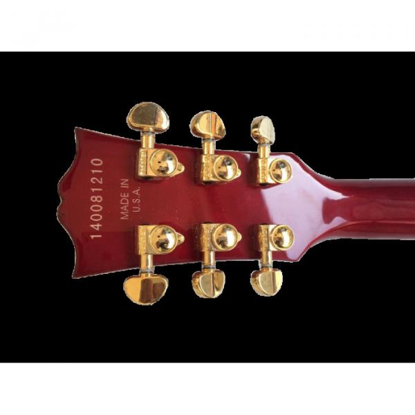 Custom Shop Fulcher ES335 Spalted Maple Veneer Red Electric Guitar #3 image