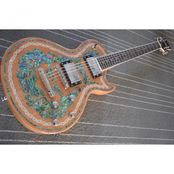 Custom Shop Flower Real Abalone Electric Guitar #1 image