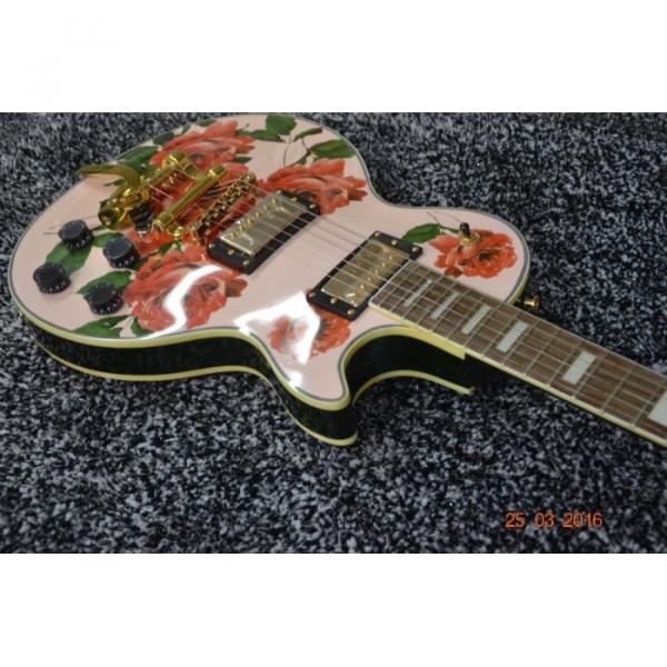 Custom Shop Flower Design Bigsby Tremolo Electric Guitar #2 image