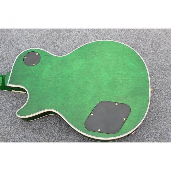 Custom Shop Flame Maple Top Green Yellow Electric Guitar #2 image
