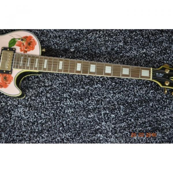 Custom Shop Flower Design Bigsby Tremolo Electric Guitar #3 image
