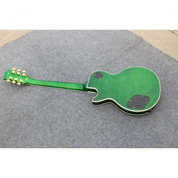 Custom Shop Flame Maple Top Green Yellow Electric Guitar #4 image