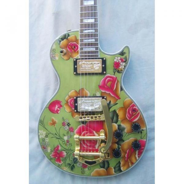 Custom Shop Flower Bigsby Tremolo Electric Guitar #2 image
