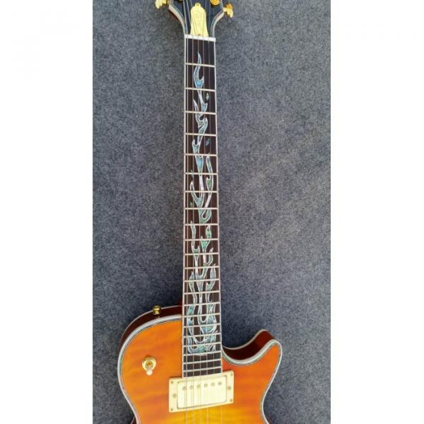 Custom Shop Flame Maple Top Sunburst Electric Guitar #3 image