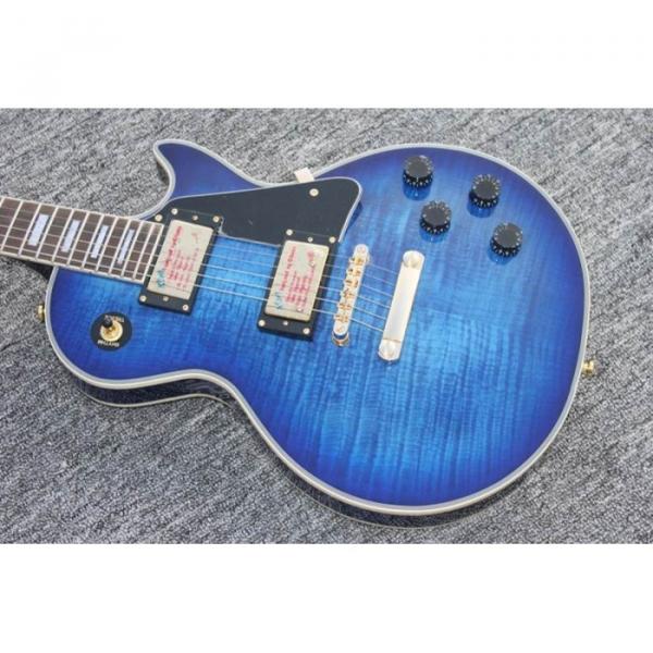 Custom Shop Flame Maple Top Standard Blue Electric Guitar #1 image