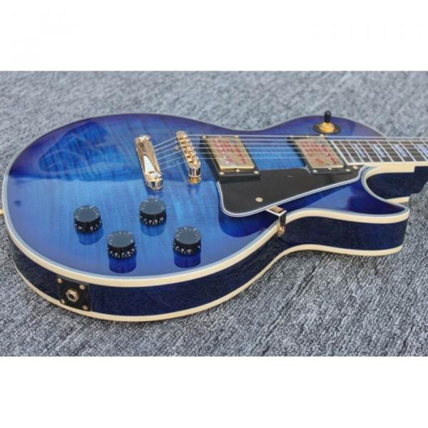 Custom Shop Flame Maple Top Standard Blue Electric Guitar #3 image