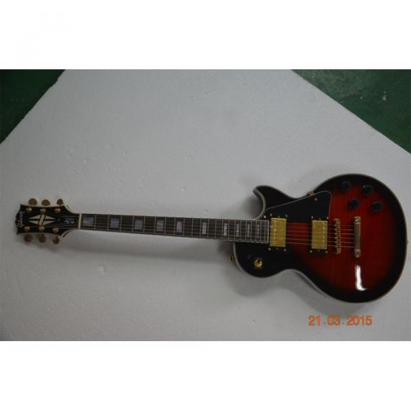 Custom Shop Flame Maple Top Red LP Custom Electric Guitar #2 image