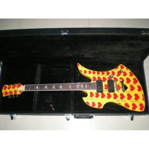 Custom Shop Fernandes Burny MG-360s Yellow Heart Electric Guitar #1 image