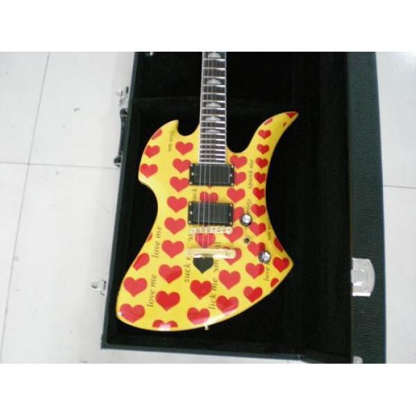 Custom Shop Fernandes Burny MG-360s Yellow Heart Electric Guitar #2 image