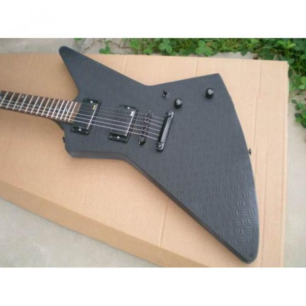 Custom Shop Explorer ESP Korina Matte Black Electric Guitar MX250 #1 image