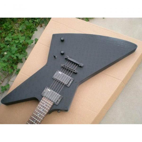 Custom Shop Explorer ESP Korina Matte Black Electric Guitar MX250 #2 image