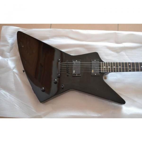 Custom Shop Explorer ESP Korina Black Electric Guitar MX250 #1 image