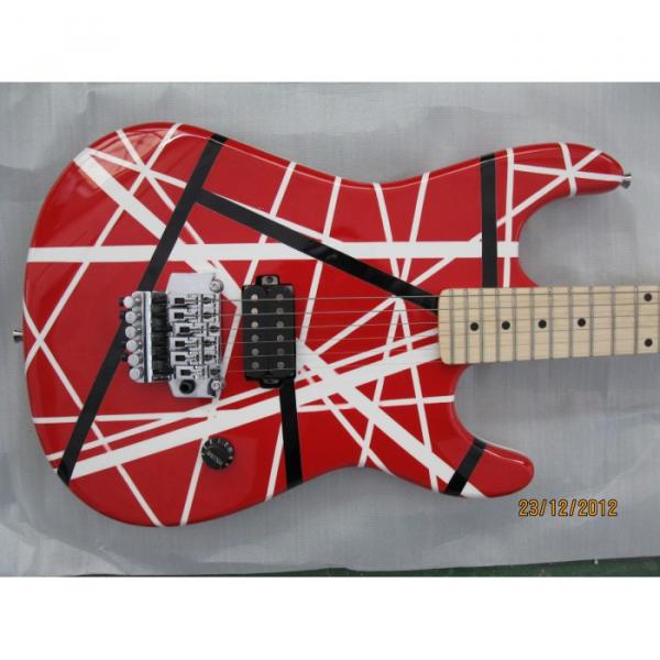 Custom Shop EVH Kramer Red Red White Stripe Electric Guitar #1 image