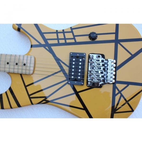 Custom Shop EVH Yellow Black Stripe Electric Guitar #2 image