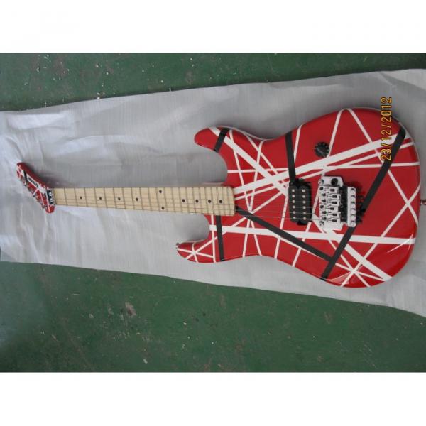 Custom Shop EVH Kramer Red Red White Stripe Electric Guitar #2 image