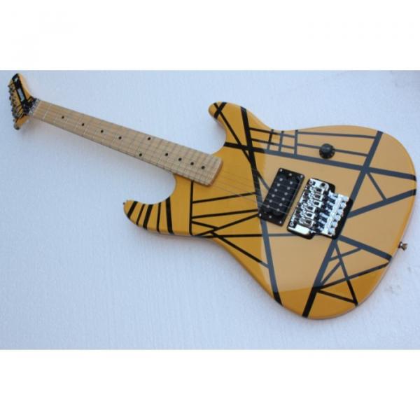 Custom Shop EVH Yellow Black Stripe Electric Guitar #3 image