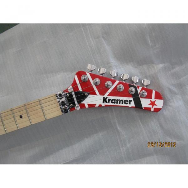 Custom Shop EVH Kramer Red Red White Stripe Electric Guitar #4 image