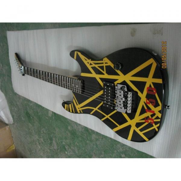 Custom Shop EVH 5150 Yellow Black Electric Guitar #4 image