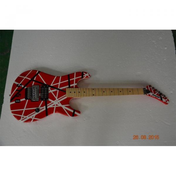 Custom Shop EVH 5150 Red White Black Stripe Kramer Electric Guitar #4 image