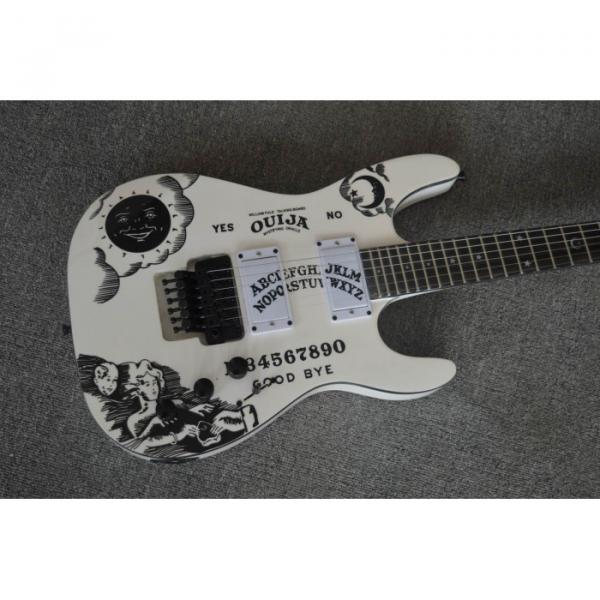 Custom Shop ESP White Kirk Hammett Ouija Electric Guitar Rosewood #1 image