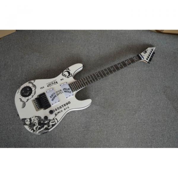 Custom Shop ESP White Kirk Hammett Ouija Electric Guitar Rosewood #2 image