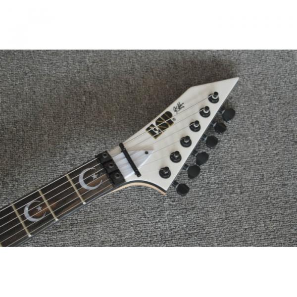Custom Shop ESP White Kirk Hammett Ouija Electric Guitar Rosewood #5 image