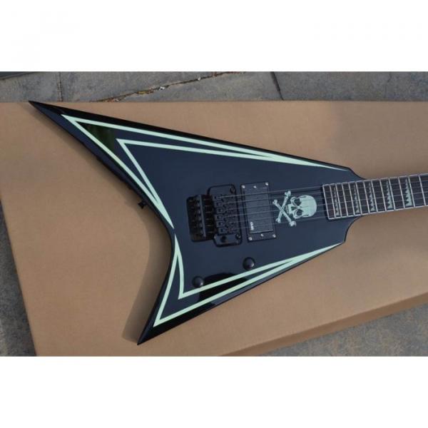 Custom Shop ESP Flying V Alexi Laiho Greeny With Skull Electric Guitar #1 image
