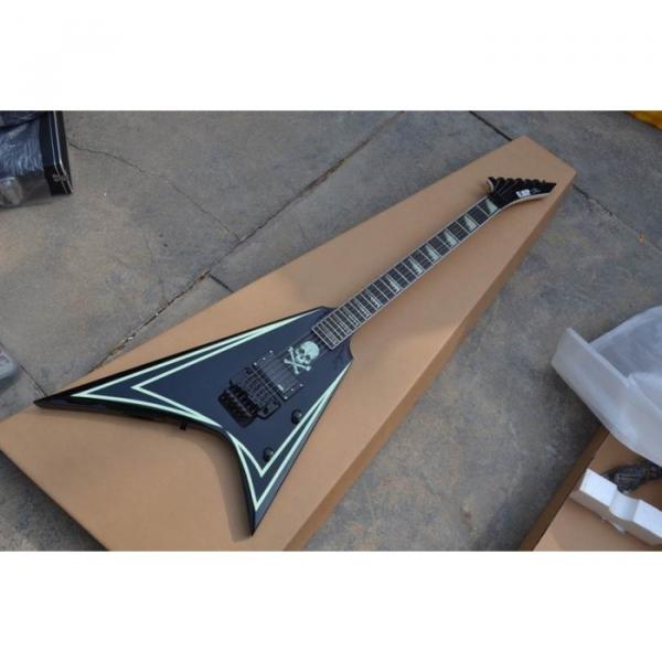 Custom Shop ESP Flying V Alexi Laiho Greeny With Skull Electric Guitar #3 image