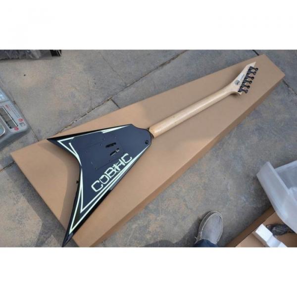 Custom Shop ESP Flying V Alexi Laiho Greeny With Skull Electric Guitar #4 image