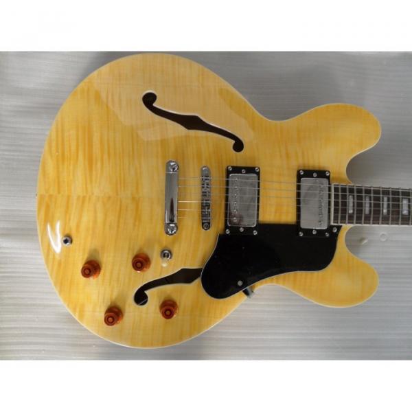 Custom Shop ES335 Yellow Electric Guitar #1 image