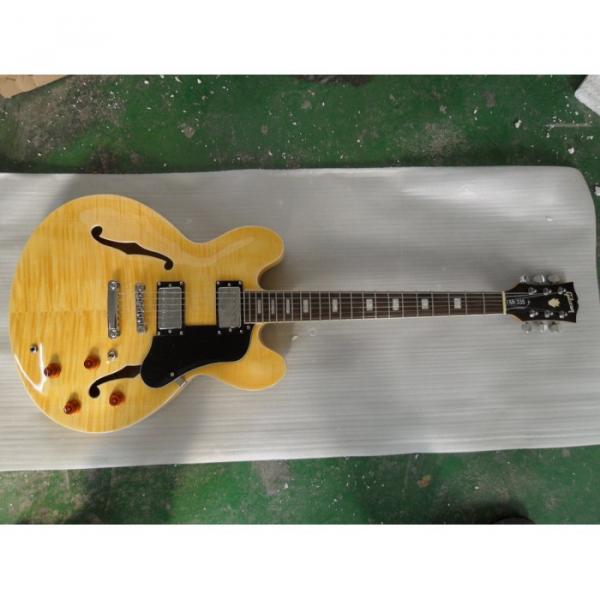 Custom Shop ES335 Yellow Electric Guitar #3 image