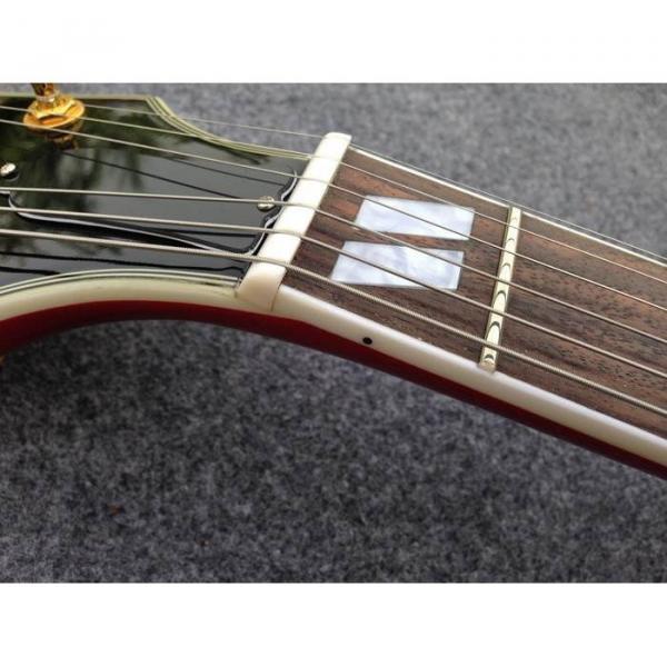 Custom Shop ES335 Spalted Maple Veneer Red Electric Guitar #3 image