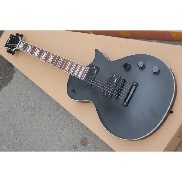 Custom Shop Eclipse ESP Matte Black Electric Guitar #4 image