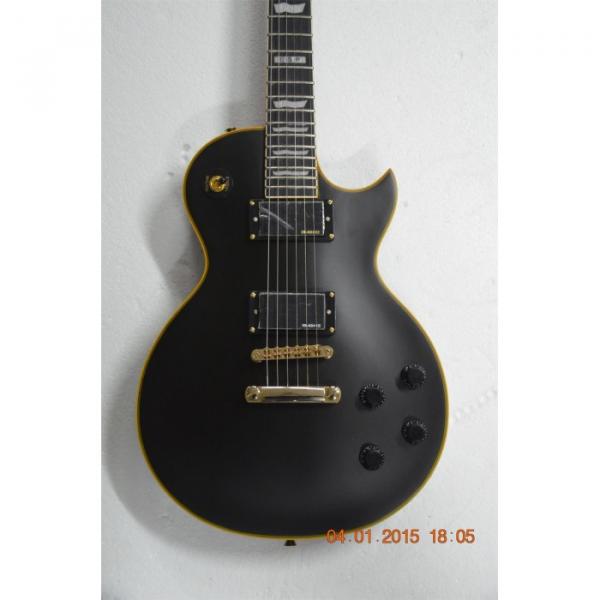 Custom Shop Eclipse ESP Matte Black Electric Guitar #1 image