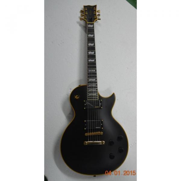 Custom Shop Eclipse ESP Matte Black Electric Guitar #5 image