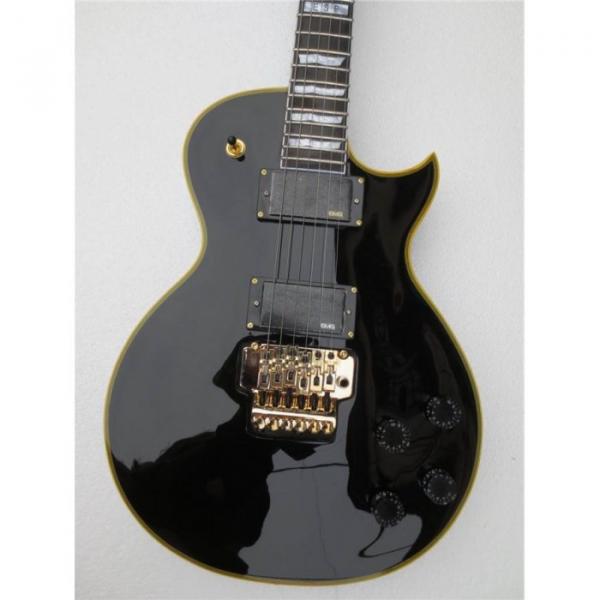 Custom Shop Eclipse ESP Black Electric Guitar With Tremolo #1 image