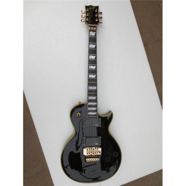 Custom Shop Eclipse ESP Black Electric Guitar With Tremolo #5 image