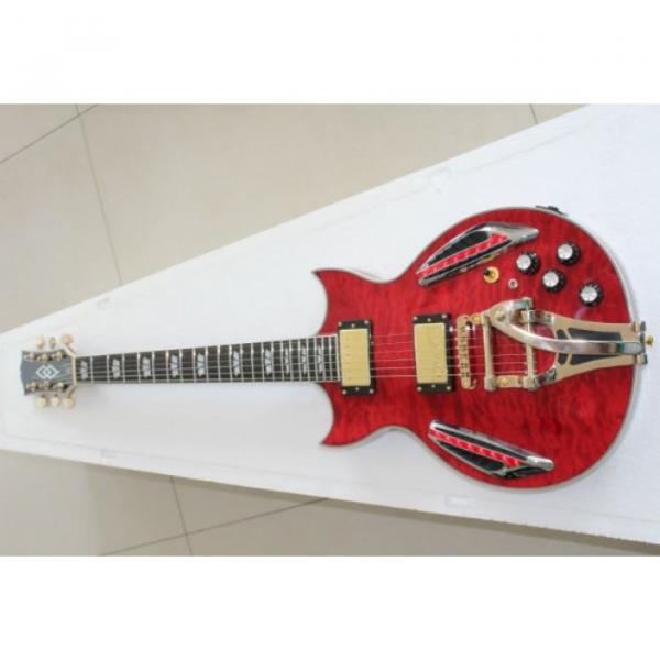 Custom Shop ES 335 Bigbys Maple Red LED Jazz Electric Guitar #3 image