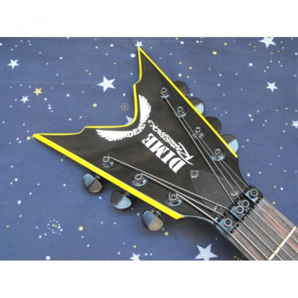 Custom Shop Black Yellow Bindings Dime Razorback Dean Electric Guitar #3 image