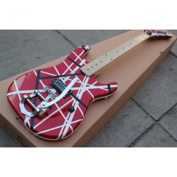 Custom Shop EVH Bigsby 5150 Black White Stripes Kramer Electric Guitar #10 image