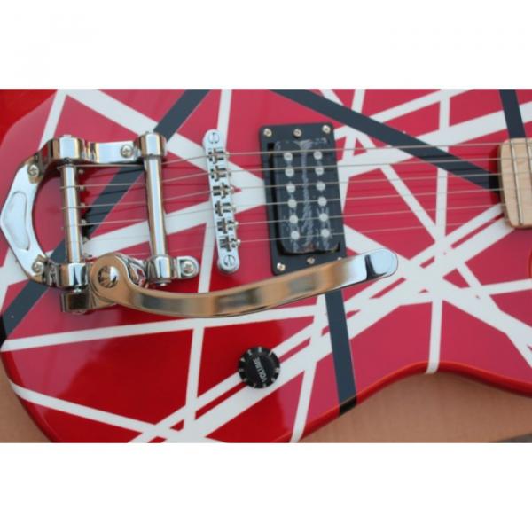Custom Shop EVH Bigsby 5150 Black White Stripes Kramer Electric Guitar #8 image