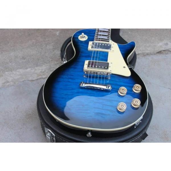 Custom Shop Blue Tiger Burst Maple Top Electric Guitar #3 image